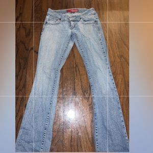 guess light denim bootcut jeans